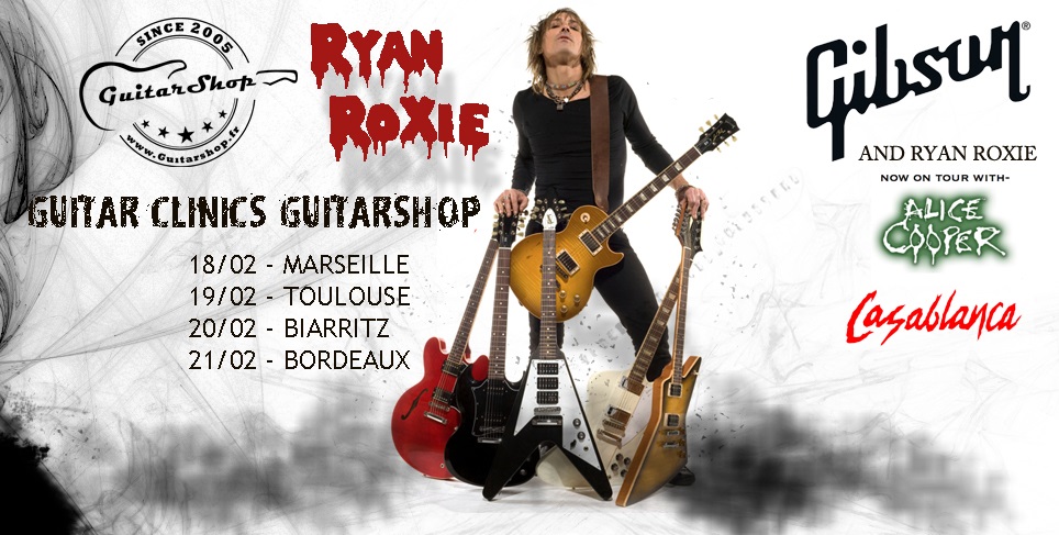 Slash france Ryan Roxie guitar shop 2014 