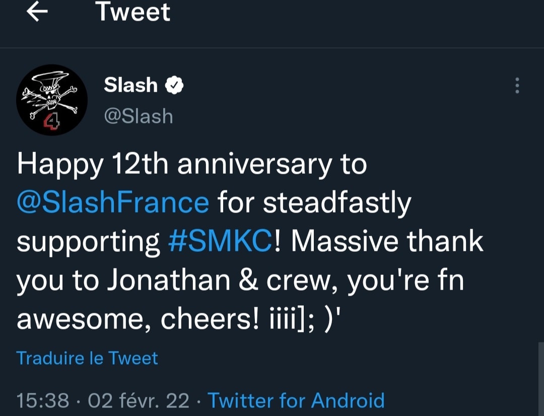 Slash france 12 ans years merci anniversaire