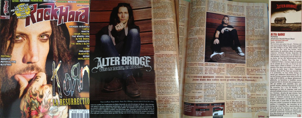 Slash France alter bridge rockhard interview septembre 2013
