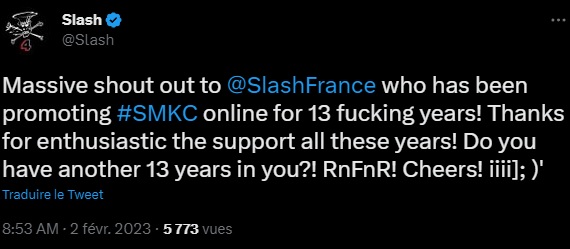Slash france anniversaire 13 ans anniversary site