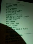 Concert solo 2011 0712_paris_france setlist
