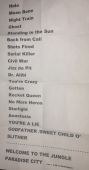 Concert solo 2013 0228_nottingham setlist