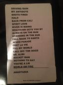 Concert solo 2022 0312_new_york setlist