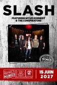 slash france festival de nimes 15 juin 2027 occitanie flying blind album guns n roses myles kennedy conspirators todd kerns brent fitz frank sidoris